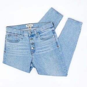 Light Wash 9in Rise Madewell Skinny Jeans Size 29